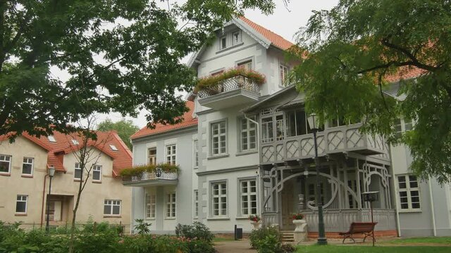 Entrance to Hugo Scheu Manor Building Silute Museum From the Courtyard.