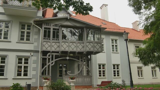 Entrance to Hugo Scheu Manor Building Silute Museum From the Courtyard.