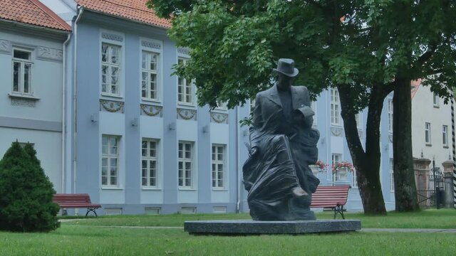Hugo Scheu Manor Monument Near Silute Museum, Lithuania