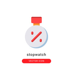 stopwatch icon vector illustration. stopwatch icon flat design.