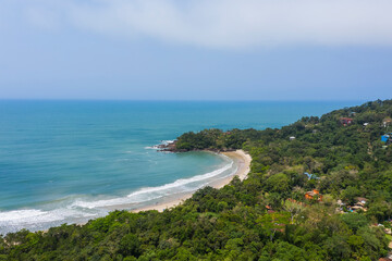 Felix beach, Ubatuba, São Paulo, Brazil, drone image