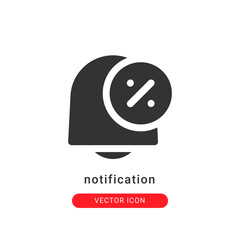 Obraz premium notification icon vector illustration. notification icon glyph design.
