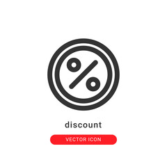 Obraz premium discount icon vector illustration. discount icon outline design.
