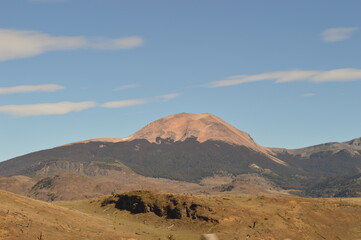 Fototapeta premium Road tripping in stunning landscapes on the Carretera Austral of Patagonia, Chile