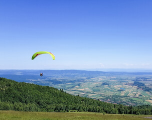 paraglider in the mountains