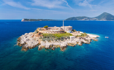 Montenegro. Island and fortress Mamula. Lastavitsa. View from above