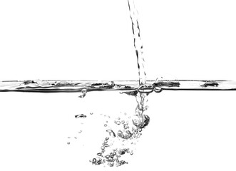 water bubbles with waves, aqua splash horizont, copy Space horizont