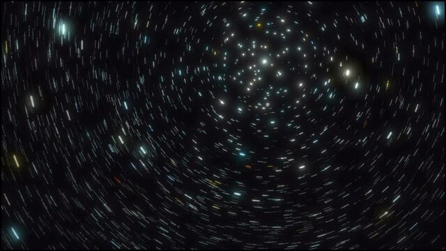 Star trail time-lapse Milky Way galaxy orbiting 4k