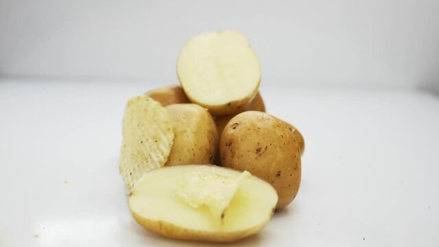 Slow Motion Shot of Potato Chips