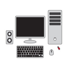 Fototapeta premium Responsive web design trendy style black icon. Vector illustration. EPS 10