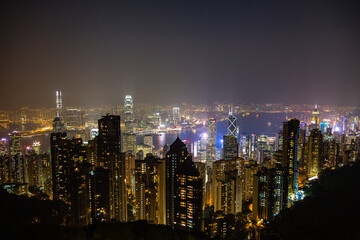 香港　ヴィクトリア・ピークからの夜景
