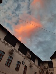 sunset in the city
