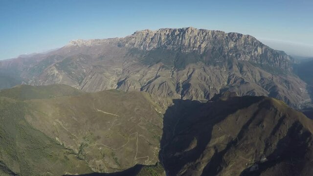 Caucasus, Ossetia. Archon Gorge. View of Mount Kionhokh.
