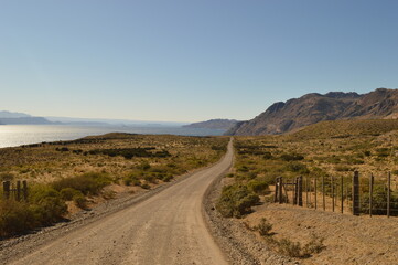 Road tripping on the scenic Carretera Austral dirtroad through mountains and glaciers in Patagonia, Chile