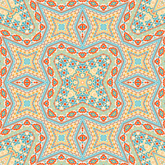 African repeating ornament graphic design. Boho geometric background. Fabric print in ethnic style. 