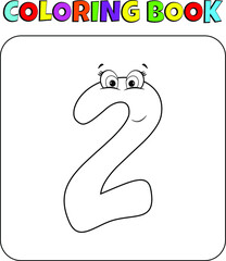 Obraz premium Numbers coloring book for children