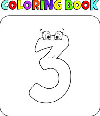 
Numbers coloring book for children