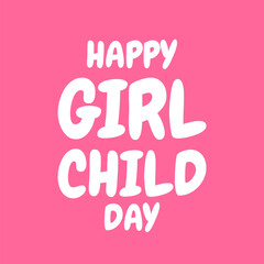 Design for celebrating International Day Of The Girl Child, October 11th