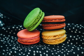 macaroons on a wooden table