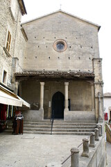 Republic of San Marino: facade of the Church of St Francis 