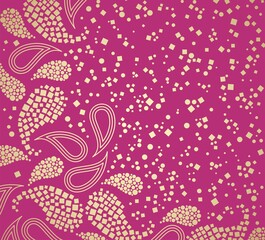 traditional paisley floral pattern , textile , Rajasthan, India	