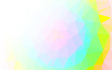 Light Multicolor, Rainbow vector triangle mosaic template.