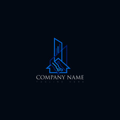 real estate logo or tech house logo.