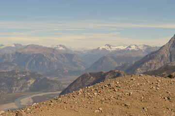 Hiking and climbing up to the Cerro Castillo Mountain in the national reserve of Patagonia, Chile