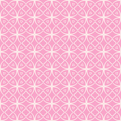 seamless pattern with pink flowers