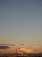 sunset over the horizon