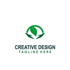 Creative Logo Design. hand vector logo for eco movement