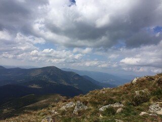 view from the top of mountain, Hoverla, Ukraine