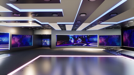 3D Virtual News Studio