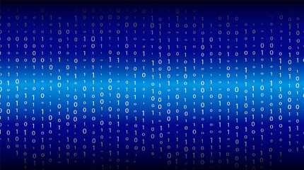 Matrix blue background. Vector illustration for banner, card or poster