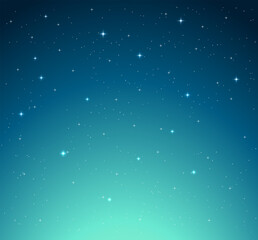 Fototapeta na wymiar Blue dark night sky with many stars. Space background