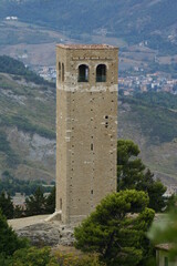 Fototapeta na wymiar San Leo, Italy: view of Torre Civica (Civic Tower)
