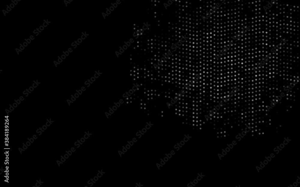 Poster dark black vector texture with disks.