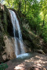 Waterfall Ripaljka on the Gradasnica River. It is located on Mount Ozren, 5 km from Sokobanja, Serbia