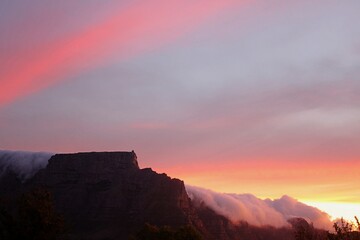 Sonnenuntergang am Tafelberg