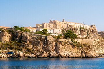 Fototapeta na wymiar View of San Nicola Island and the Badiali Castle. Tremiti Islands, Puglia, Italy