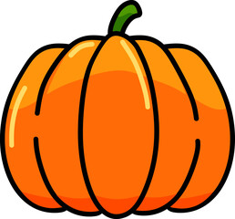 ripe pumpkin illustration vector, perfect for design materials for fruit products, flyers and more