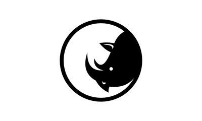 Obraz premium head of rhino logo