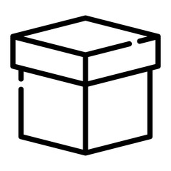 Pixel perfect box line icon. Vector illustration
