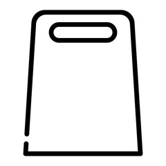 Pixel perfect shopping bag line icon. Vector illustration