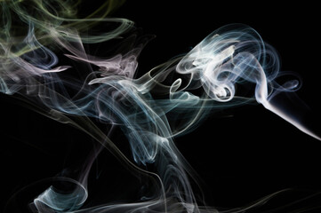 Abstract smoke swirls