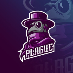 plague mascot logo design vector with modern illustration concept style for badge, emblem and tshirt printing. plague illustration for sport team.