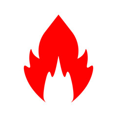Fire flame vector illustration design template. fire icon color editable. on white backround
