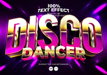 Fotobehang Disco Dancer Editable Text Effect © Effect Insomnia