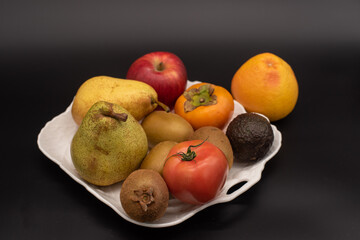still life with apples and pears