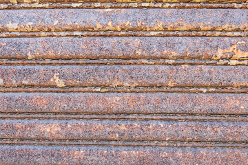 weathered metal wall